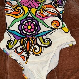 Trina Turk Multicolor Floral One Piece Swimsuit